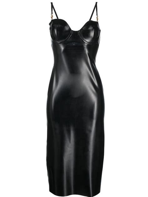 black latex versace dress|farfetch Versace dresses.